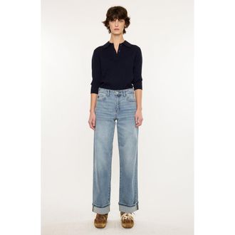 Kancan Bellen Essentials High Rise Wide Jeans in Medium Wash at Nordstrom, Size 2830