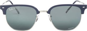 Ray-Ban New Clubmaster Polarized Blue Mirrored Unisex Sunglasses RB4416 6656G6 51
