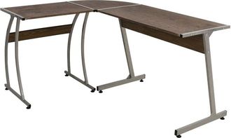 vidaXL Escritorio De Esquina Madera De Ingenier&iacute;a Marr&oacute;n Vidaxl