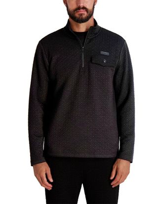 Karl Lagerfeld Quilted 1/4-Zip Pullover