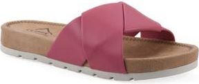 White Mountain Tincie Slide Sandal in Hot Pink Smooth at Nordstrom Rack, Size 9.5