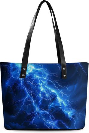 Generic Blue Thundering Dragon Tote Bags for Women Cute Shoulder Purses Handbags