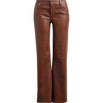 Frame Denim The Leather Rodeo Bootcut Pants in Cedar at Nordstrom, Size 24