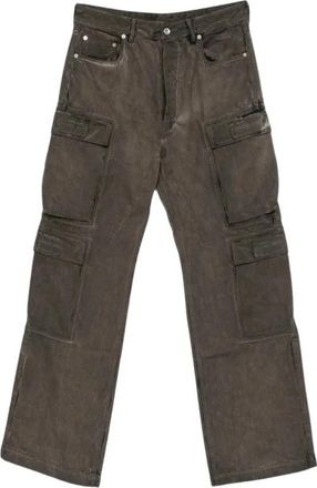 Rick Owens Double Cargo Jeans - Heren - Loose Fit Jeans - Grijs - W36 - Katoen - Jeans