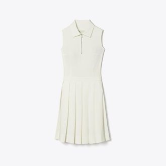 Tory Burch Womens T Monogram Jacquard Pleated Golf Dress, size 12