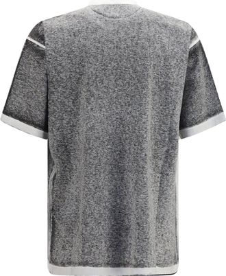 Balenciaga Mens Oversized M&eacute;lange T-Shirt Black Cotton T-Shirts And Polos