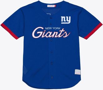 Mitchell & Ness Mens Mitchell & Ness Royal New York Giants Head Coach Mesh Full-Button Fashion Jersey at Nordstrom, Size Xx-Large