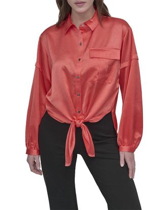 DKNY Dkny Front Tie Top