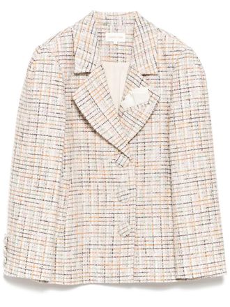 Shushu/Tong Oversized blazer - women - Polyester/Polyamide/Cotton/Polyester/Fabric - 8 - Neutrals