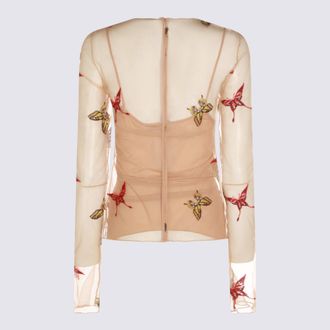 Blumarine Womens Top Camel-Multi _pa Pl Camel/multi
