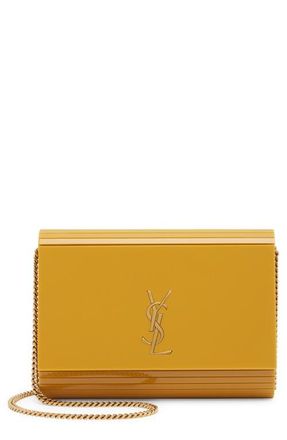 Saint Laurent Mini Vicky Plexiglas Minaudi&eacute;re in Golden Hour at Nordstrom