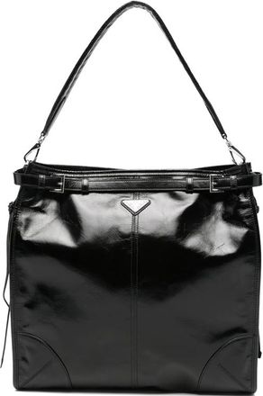 Prada Soft Lux Logo-plaque Tote Bag