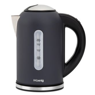 Bigbuy Hkoenig Boe52 Hervidor De Agua El&eacute;ctrico Peque&ntilde;o, 2200 W, Capacidad De 1.7 L, Base 360&ordm;, Temperatura Hasta 100&ordm; En Tiempo R&eacute;cord