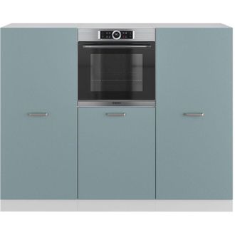 Vicco Cucine componibili piccole R-Line, Blu-grigio/bianco, 180 cm senza piano di lavoro