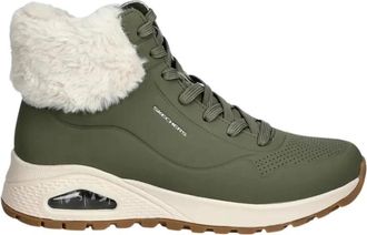 Skechers Uno Boot - Dames - Snowboots - Groen - 36 EU - Leer - Fitness