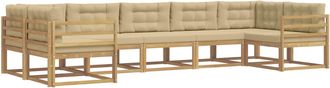 vidaXL Conjunto De Sof&aacute;s De Exterior 7 Uds. Y Beige Vidaxl