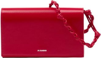 Jil Sander Shoulder Bags, female, Red, Size: ONE SIZE Tangle Wallet On Chain