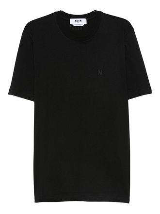 Msgm Black Cotton T-Shirt
