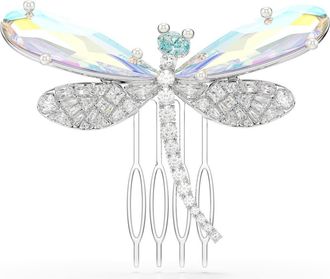 Swarovski Brooch Hair Comb in Silver/Green at Nordstrom