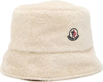 Moncler Reversible Logo Fleece and Shell Bucket hat - Cream - M (UK 12 / M)