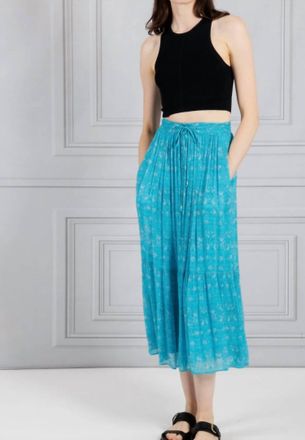 Vanessa Bruno Soledad Midi Skirt In Turquoise