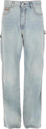 Msgm Straight Jeans - Heren - Regular Fit Jeans - Blauw - XL - Katoen - Jeans