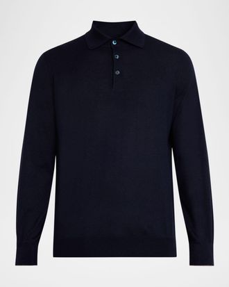 Brunello Cucinelli Men & apos;s Cashmere Knit Polo Sweater
