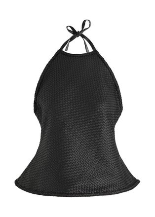 Arma Cecilia Woven Leather top - Black - 10 (UK10 / S)