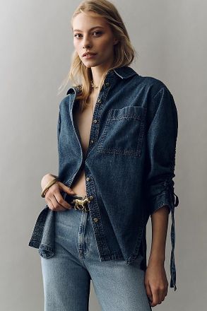 Pilcro Oversized Denim Buttondown Shirt