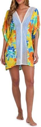 Sunshine 79 Summertime Vibes Cover-Up Caftan in Yellow Multi at Nordstrom Rack, Size Large/x-Large