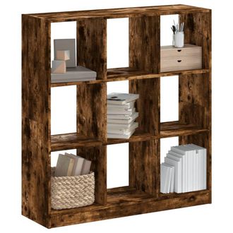 Berkfield Home Bookcase Smoked Oak 102x32x108 cm Engineered Wood in Brown | Size: 102 x 32 x 108 cm
