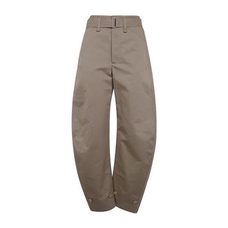 Christophe Lemaire Dames, Broeken, Beige, Maat: S Katoen