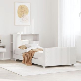 vidaXL Vidaxl - Estructura De Cama Sin Colch&oacute;n Madera De Pino Blanca 90x200 Cm