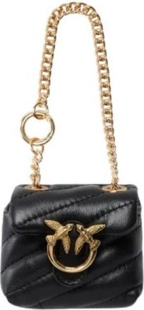 Pinko Nano Love Bag Puff - Dames - Mini tas - Zwart - ONE Size - Leer - Tassen