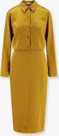 Gucci Vestito Chemisier in satin GG - GUCCI - gender_Woman