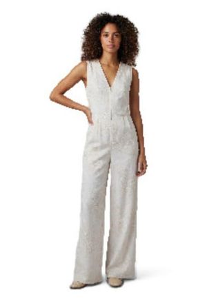 Lords of Harlech Paisley Explosion Womens Tailored Jumpsuit in Paisley Explosion Ivory at Nordstrom, Size X-Large