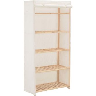 vidaXL Armadio Bianco 79x40x170 cm in Tessuto - Vidaxl
