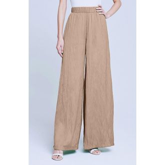 L'agence Lillian Pull-On Wide Leg Pants in Cappuccino at Nordstrom Rack, Size X-Large