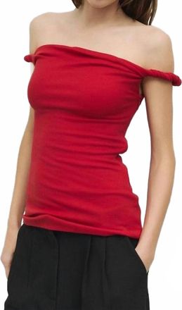 All : Row Alix Off-Shoulder Top In Red