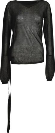 Ann Demeulemeester Long Sleeve Top - Dames - Longsleeves - Zwart - L - Tops
