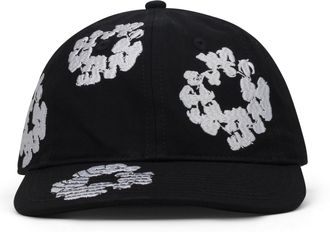 Denim Tears Black Cotton Wreath Fitted Cap