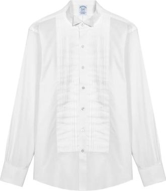 Brooks Brothers Overhemd met geplooid detail - Wit