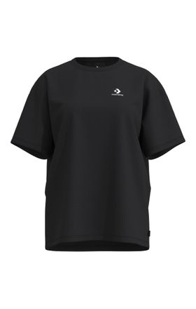 Converse T-Shirt CONVERSE STAR CHEVRON OVERSIZED TEE, Damen, Gr. XL, converse schwarz, Obermaterial: 100% Baumwolle, normal, Rundhals, Shirts T-Shirt, sportlic