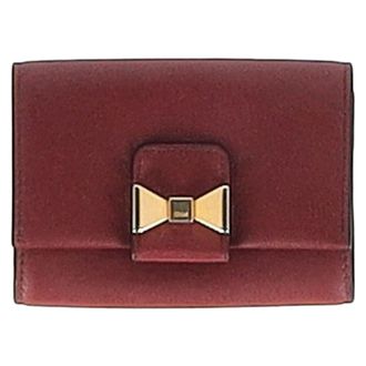 Chloé Chloé Portemonnee met Strikdetail in Bourgogne Leder