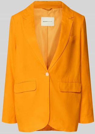 Tom Tailor Denim Leinenblazer mit Reverskragen in Orange, Gr&ouml;&szlig;e XS