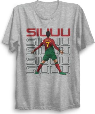 Generic Ronaldo Football Mens T Shirt | SIUUU Celebration Shirt | Crristiano Ronaldo-Inspired Tee | Football Shirt CR 7 Celebration Top | Unisex Men Women (UK