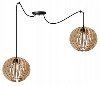 OEM L&aacute;mpara De Techo Colgante Led Moderna De Madera