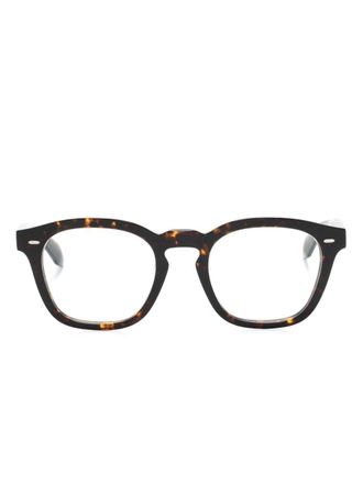 Oliver Peoples N.03 square-frame glasses - unisex - Acetate - 49 - Brown