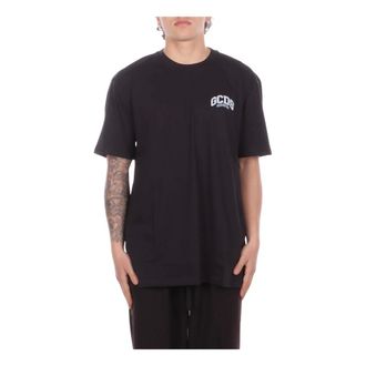 GCDS T-Shirts, male, Black, Size: XL Logo Detail T-shirt