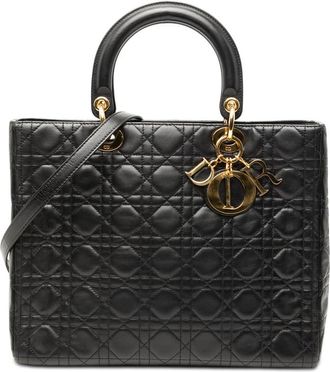 Dior Pre-owned Dior Large Lambskin Cannage Lady Ladies UID7GG0SITA7UTYS